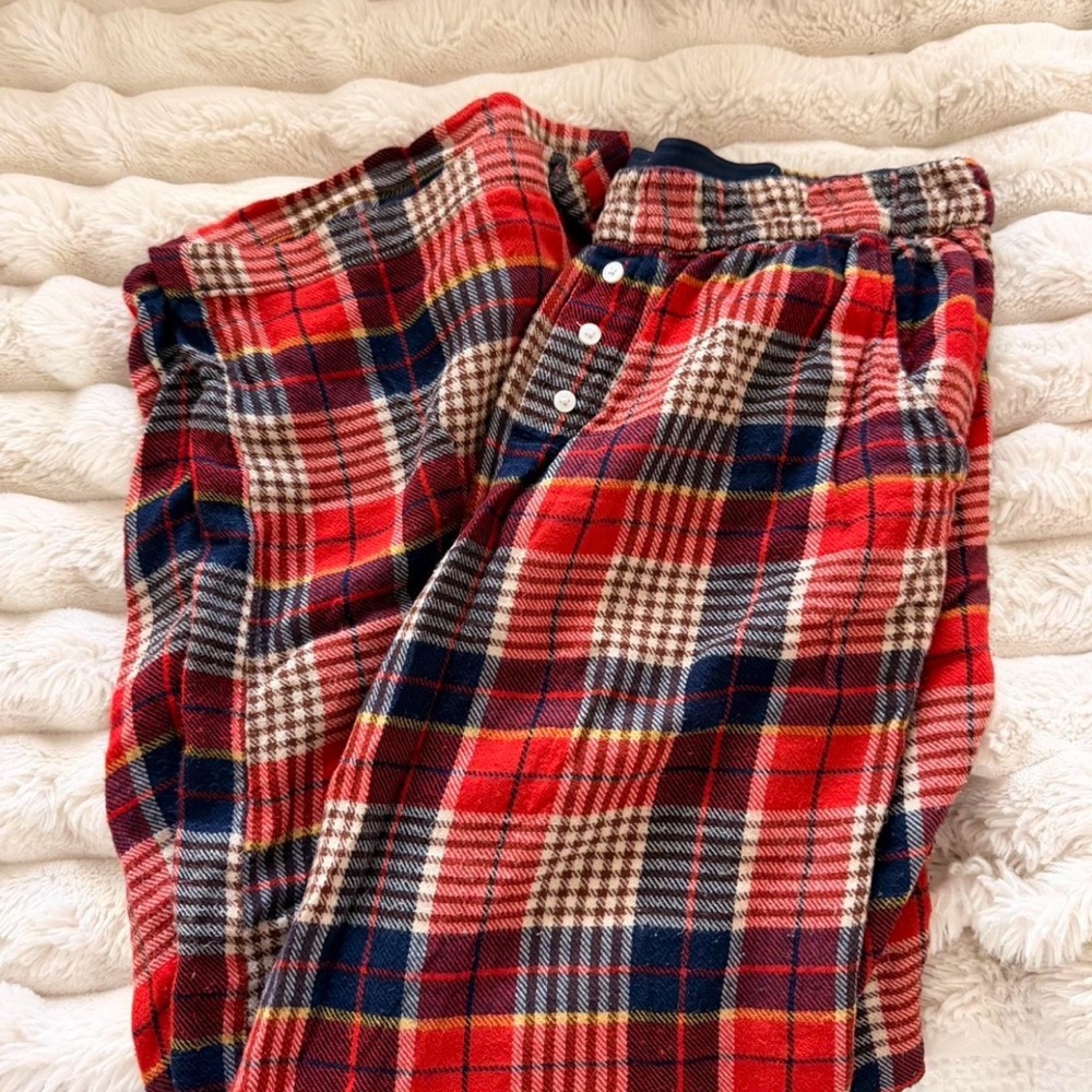 Aerie Red and Blue Plaid Pajama Pants